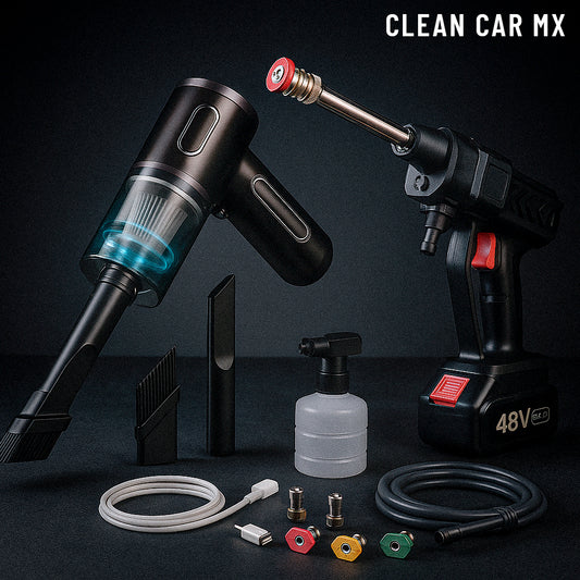 Clean Car MX – Kit Hidrolavadora + Aspiradora De Carro